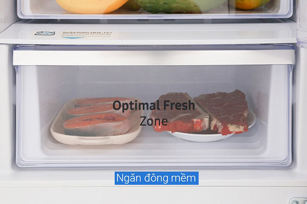 Ngăn cấp đông mềm Optimal Fresh Zone trên tủ lạnh Samsung